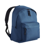 Zaino multiuso in poliestere 900D con scomparto principale color blu mare prima vista d'uso