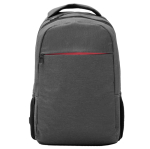 Zaino in poliestere con finitura mélange con scomparto per PC color nero opaco seconda vista