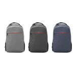 Zaino in poliestere con finitura mélange con scomparto per PC color nero opaco vista dettaglio 1