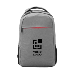 Zaino in poliestere con finitura mélange con scomparto per PC vista principale