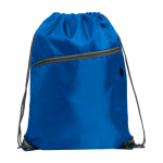 Zainetto a sacca multiuso con tasca frontale con zip color blu reale seconda vista