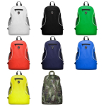Zaino sportivo con logo multitasche con foro cuffie color blu reale vista dettaglio 2