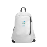 Zaino in poliestere con tasca frontale e spallacci regolabili vista principale