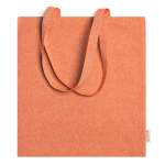 Borse personalizzabili in cotone riciclato da 120 g/m² Eco Recycle color giallo seconda vista d'uso