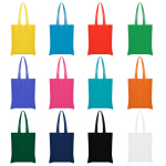 Shopper non-woven con manici lunghi termosaldati e resistenza 6kg color giallo vista dettaglio 1