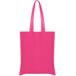 Shopper non-woven con manici lunghi termosaldati e resistenza 6kg color rosa seconda vista
