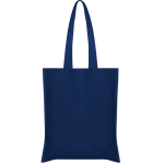 Shopper non-woven con manici lunghi termosaldati e resistenza 6kg color blu mare seconda vista