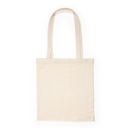 Borsa per la spesa in cotone con manici lunghi 105 g/m2 color naturale prima vista d'uso