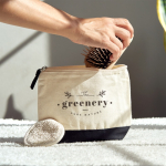 Beauty case in cotone con cerniera e tiralampo abbinato 280 g/m2 color nero vista dettaglio 3