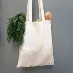 Shopper in cotone naturale con manici lunghi 180 g/m2 color naturale vista dettaglio 2