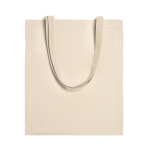 Shopper in cotone naturale con manico lungo 140 g/m2 color naturale seconda vista