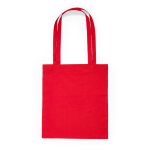 Shopper in tessuto di cotone con manico lungo in vari colori color rosso seconda vista