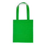 Shopper in tessuto di cotone con manico lungo in vari colori color verde seconda vista