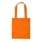 Shopper in tessuto di cotone con manico lungo in vari colori color arancione seconda vista