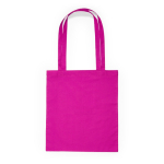 Shopper in tessuto di cotone con manico lungo in vari colori color rosa prima vista d'uso