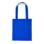 Shopper in tessuto di cotone con manico lungo in vari colori color blu reale seconda vista