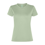 T-shirt da donna in poliestere riciclato 100 g/m2 Roly Direct Slam color verde tenue seconda vista