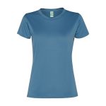 T-shirt da donna in poliestere riciclato 100 g/m2 Roly Direct Slam color blu bondi seconda vista