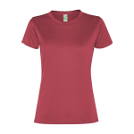 T-shirt da donna in poliestere riciclato 100 g/m2 Roly Direct Slam color mogano seconda vista