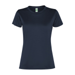 T-shirt da donna in poliestere riciclato 100 g/m2 Roly Direct Slam color blu mare seconda vista
