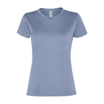 T-shirt da donna in poliestere riciclato 100 g/m2 Roly Direct Slam color blu grigiastro seconda vista