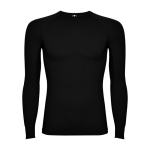 Maglietta termica senza cuciture adattabile 200 g/m² Roly Direct Prime color nero seconda vista