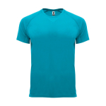 T-shirt tecnica in tessuto control dry 135g/m2 Roly Direct Bahrain color turchese seconda vista