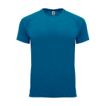 T-shirt tecnica in tessuto control dry 135g/m2 Roly Direct Bahrain color blu bondi seconda vista