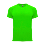 T-shirt tecnica in tessuto control dry 135g/m2 Roly Direct Bahrain color verde fluorescente seconda vista