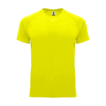 T-shirt tecnica in tessuto control dry 135g/m2 Roly Direct Bahrain color giallo fluorescente seconda vista