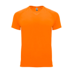 T-shirt tecnica in tessuto control dry 135g/m2 Roly Direct Bahrain color  arancione fluorescente seconda vista
