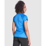 T-shirt tecnica da donna in poliestere 135g/m2 Roly Direct Bahrain color rosso vista dettaglio 3