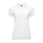 T-shirt tecnica da donna in poliestere 135g/m2 Roly Direct Bahrain color bianco seconda vista