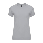 T-shirt tecnica da donna in poliestere 135g/m2 Roly Direct Bahrain color grigio seconda vista