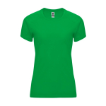 T-shirt tecnica da donna in poliestere 135g/m2 Roly Direct Bahrain color verde seconda vista