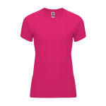 T-shirt tecnica da donna in poliestere 135g/m2 Roly Direct Bahrain color rosa seconda vista