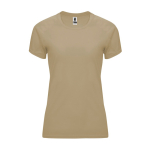 T-shirt tecnica da donna in poliestere 135g/m2 Roly Direct Bahrain color sabbia seconda vista