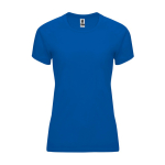 T-shirt tecnica da donna in poliestere 135g/m2 Roly Direct Bahrain color blu reale seconda vista