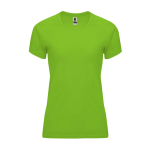 T-shirt tecnica da donna in poliestere 135g/m2 Roly Direct Bahrain color lime seconda vista