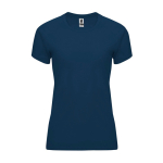 T-shirt tecnica da donna in poliestere 135g/m2 Roly Direct Bahrain color blu mare seconda vista