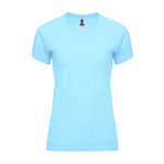 T-shirt tecnica da donna in poliestere 135g/m2 Roly Direct Bahrain color azzurro seconda vista