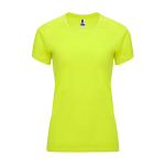 T-shirt tecnica da donna in poliestere 135g/m2 Roly Direct Bahrain color giallo fluorescente seconda vista