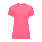 T-shirt tecnica da donna in poliestere 135g/m2 Roly Direct Bahrain color rosa pastello seconda vista