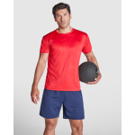 T-shirt tecnica manica corta in poliestere 135g/m2 Roly Direct Daytona color rosso prima vista d'uso