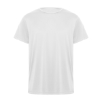 T-shirt tecnica in poliestere 135 g/m2 Roly Direct Daytona color bianco seconda vista