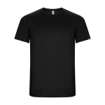 T-shirt tecnica in tessuti riciclati 135 g/m2 Roly Direct Imola color nero seconda vista