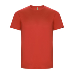 T-shirt tecnica in tessuti riciclati 135 g/m2 Roly Direct Imola color rosso seconda vista