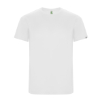 T-shirt tecnica in tessuti riciclati 135 g/m2 Roly Direct Imola color bianco seconda vista