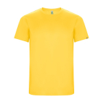 T-shirt tecnica in tessuti riciclati 135 g/m2 Roly Direct Imola color giallo seconda vista
