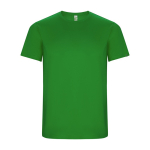 T-shirt tecnica in tessuti riciclati 135 g/m2 Roly Direct Imola color verde seconda vista